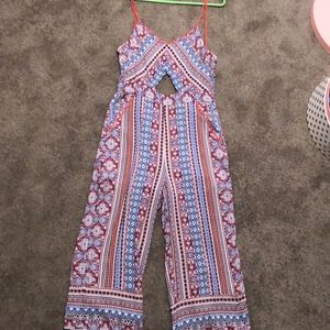 Shine star multi patterned jumpsuit